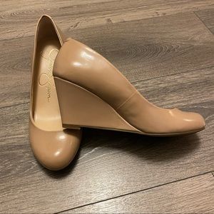 Jessica Simpson Nude Wedges, Size 5.5